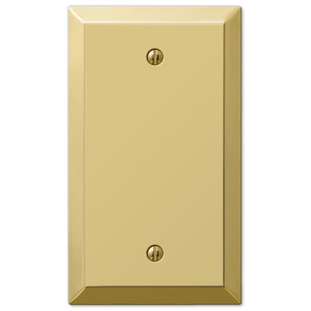 Livewire Century Polished Brass 1 Gang Stamped Steel Blank Wall Plate, Beige LI2739042